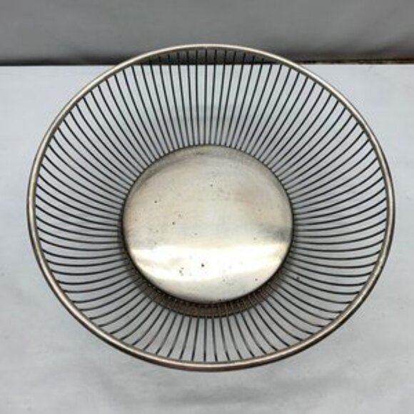 Vintage MCM silver plated bread / fruit bowl by Gorham Italy USA - Picture 3 of 6